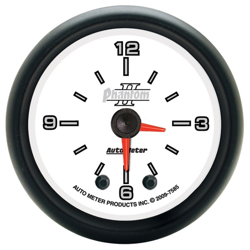 Autometer Phantom II 2-1/16in 12HR Analog Clock Gauge