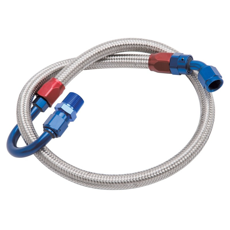 Edelbrock Fuel Line Braided Stainless for SBF ( Use w/ 8134 )-thumbmail-2