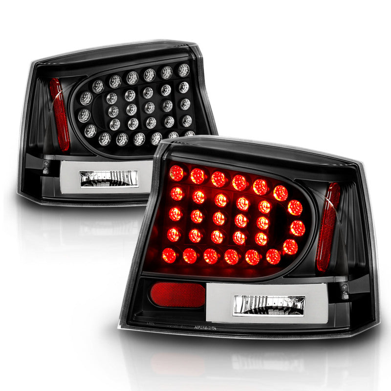 ANZO 2006-2008 Dodge Charger LED Taillights Black-thumbmail-18