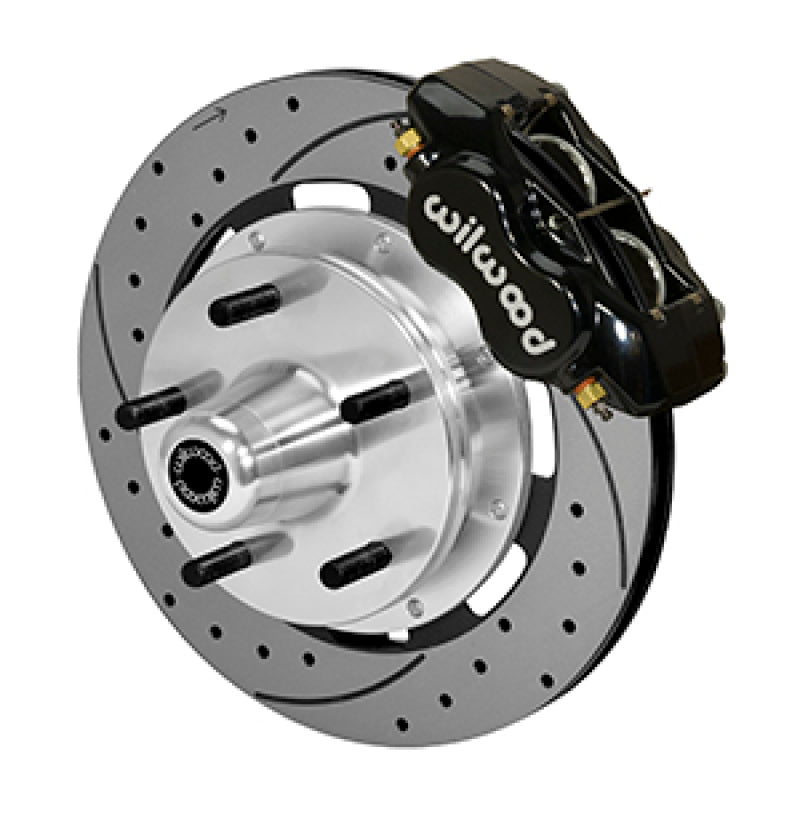 Wilwood Forged Dynalite Front Kit 19.00in Drilled Rotor Black WWE ProSpindle (5x5.00in Hub)-thumbmail-1