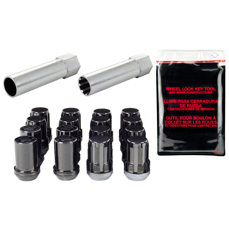 McGard SplineDrive Tuner 4 Lug Install Kit w/Locks & Tool (Cone) M12X1.5 / 13/16 Hex - Black-thumbmail-8