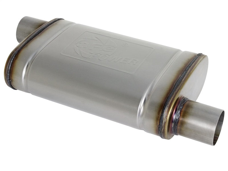 aFe MACH Force-Xp 409 SS Muffler 2.5in Offset Inlet/2.5in Offset Outlet 14in L x 9in W x 4in H Body-thumbmail-1