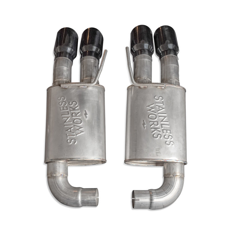 Stainless Works 18-21 Mustang GT Axleback Legend Exhaust - Black Tips-thumbmail-5