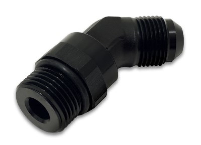 Vibrant -8AN Male to Male -6AN Straight Cut 45 Degree Adapter Fitting - Anodized Black-thumbmail-2