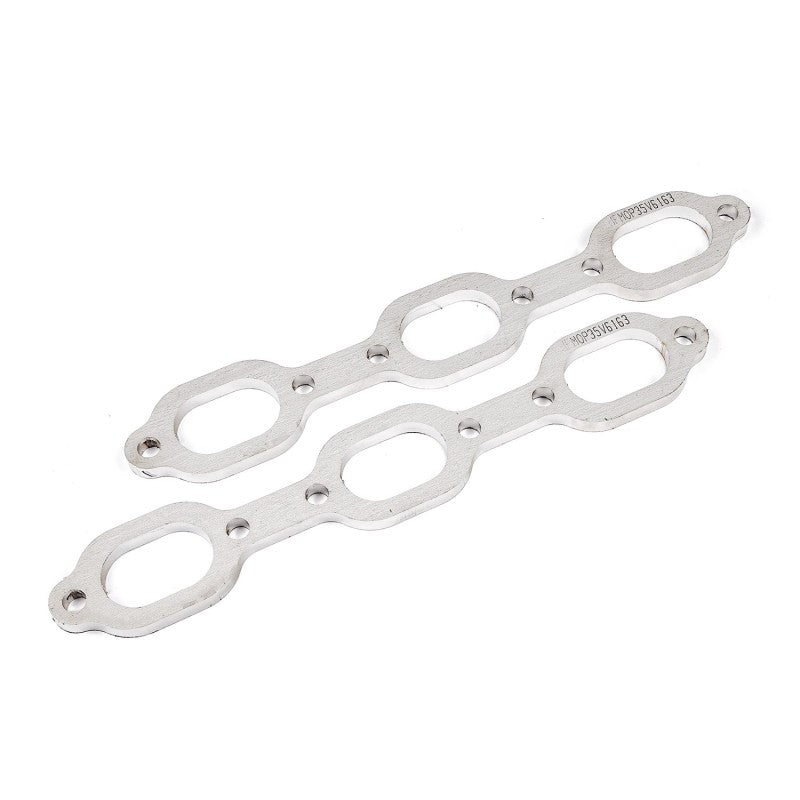 Stainless Works Mopar 3.5L V6 Flat Oval Port Header 304SS Exhaust Flanges 1-5/8in Primaries-thumbmail-2