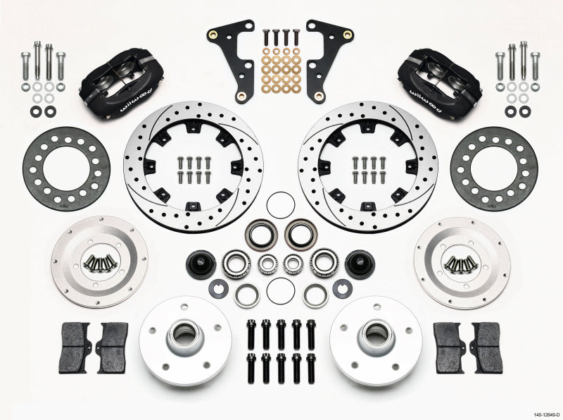 Wilwood Forged Dynalite Front Kit 11.75in Drilled 41-55 Cadillac-thumbmail-1