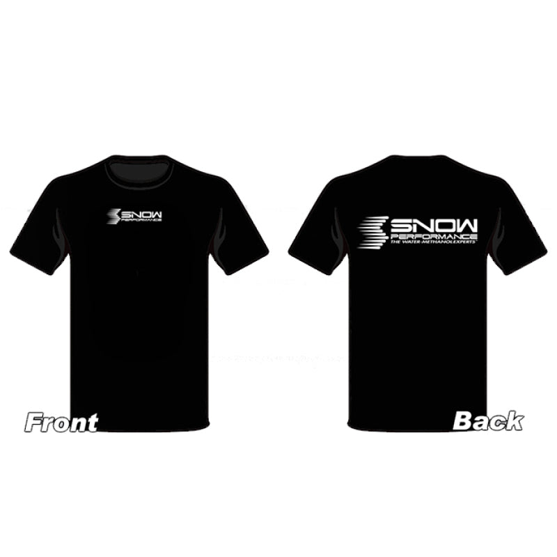 Snow Performance T-shirt Black w/White Logo - Large-thumbmail-1