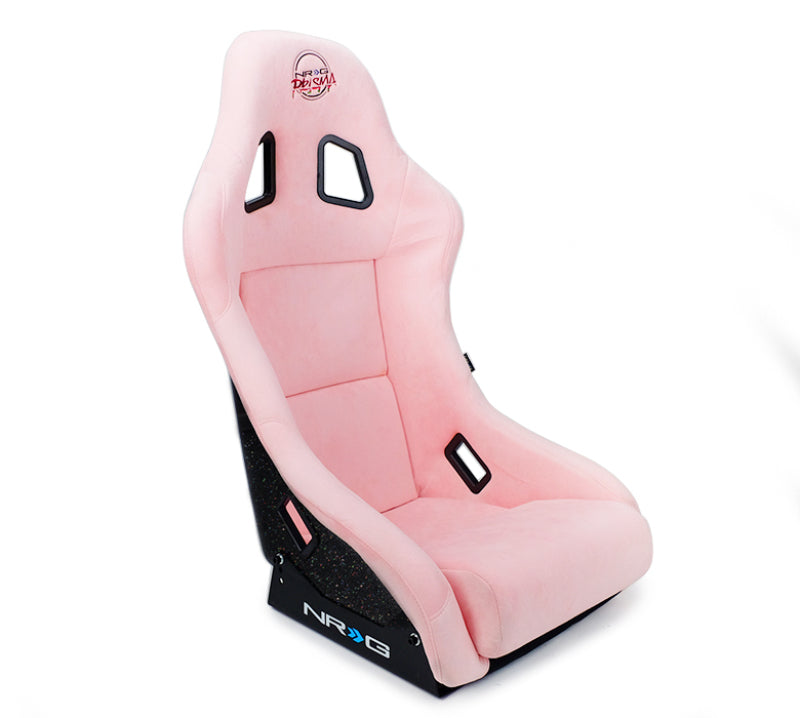 NRG FRP Bucket Seat Prisma Edition w/ Pearlized Back and Pink Alcantara (Medium)-thumbmail-8
