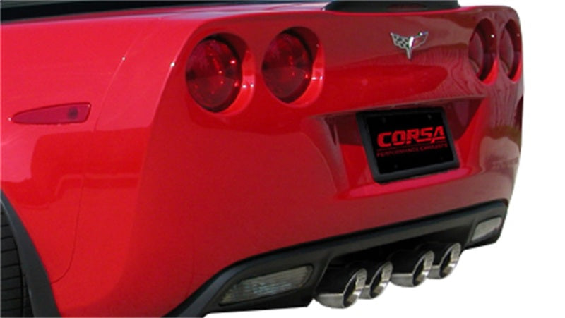 Corsa 12-13 Chevrolet Corvette C6 ZR1 Sport Cat-Back Dual Rear Exit w/ Twin 4.0in Pol Tips-thumbmail-4