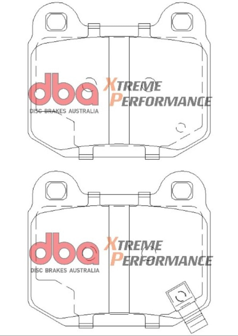 DBA 03-06 EVO / 04-09 STi / 03-07 350Z Track Edition/G35 w/ Brembo XP650 Rear Brake Pads-thumbmail-3