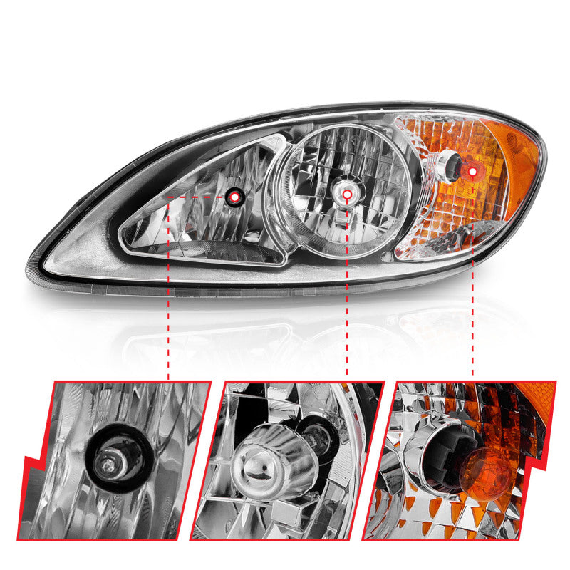 ANZO 2008-2016 International Prostar Crystal Headlights Chrome Housing-thumbmail-9