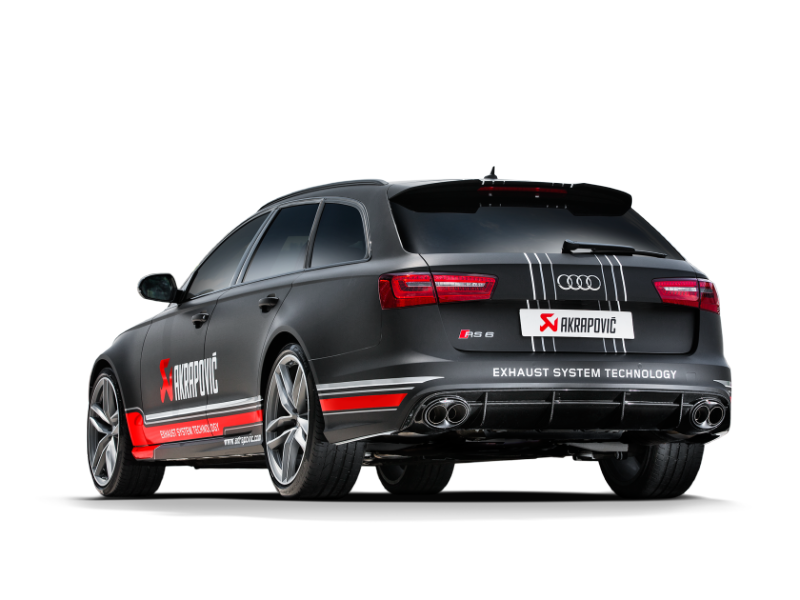 Akrapovic 14-17 Audi RS6 Avant (C7) Evolution Line Cat Back (Titanium) w/ Carbon Tips-thumbmail-6