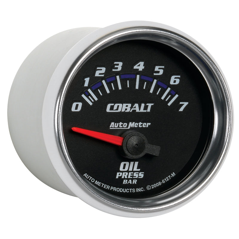 Autometer Cobalt 52mm 0-7 BAR Short Sweep Electric Oil Pressure Gauge-thumbmail-7