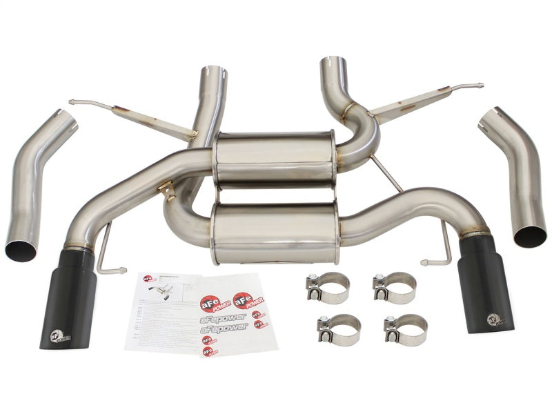aFe MACHForce XP 2.5in Axle Back Stainless Exhaust w/ Black Tips 07-13 BMW 335i 3.0L L6 (E90/92) N55-thumbmail-10