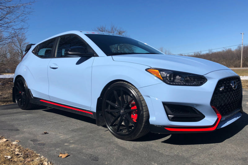 Rally Armor 19-22 Hyundai Veloster N Black UR Mud Flap w/ Red Logo-thumbmail-5