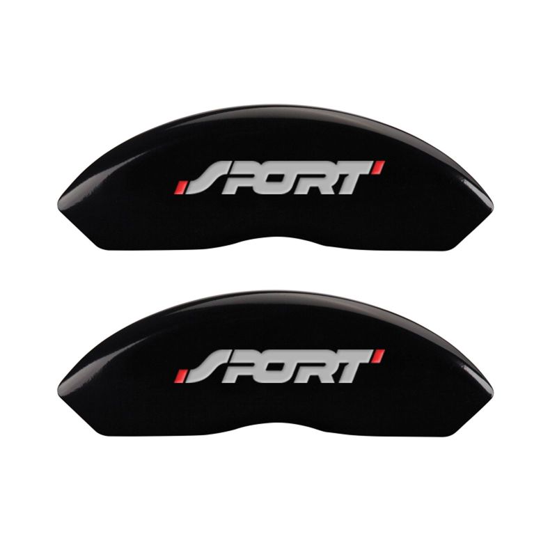 MGP 4 Caliper Covers Engraved Front & Rear No bolts/Sport Black finish silver ch-thumbmail-2