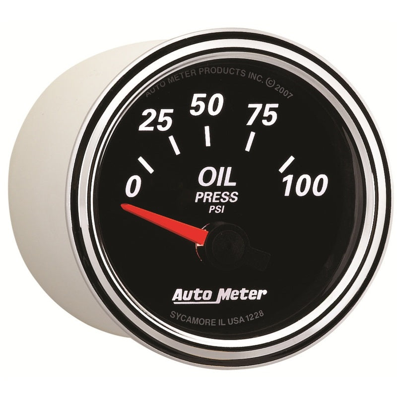 Autometer Designer Black II 52mm 100 PSI Oil Pressure Gauge-thumbmail-4