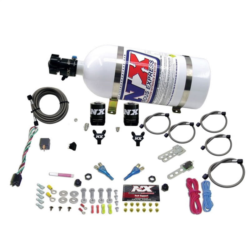 Nitrous Express Dual Nozzle Sport Compact Nitrous Kit (35-50-75HP) w/10lb Bottle-thumbmail-2
