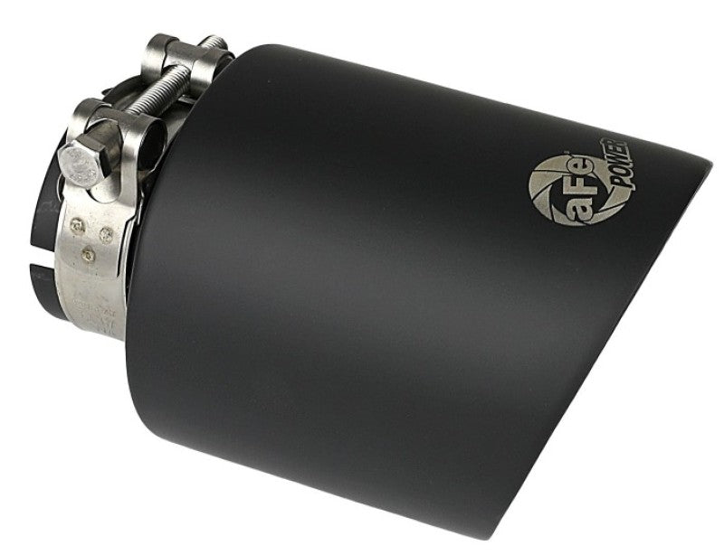 aFe Takeda 304 SS Clamp-On Exhaust Tip 2.5in. Inlet / 4.5in. Outlet / 7in. L - Black-thumbmail-8