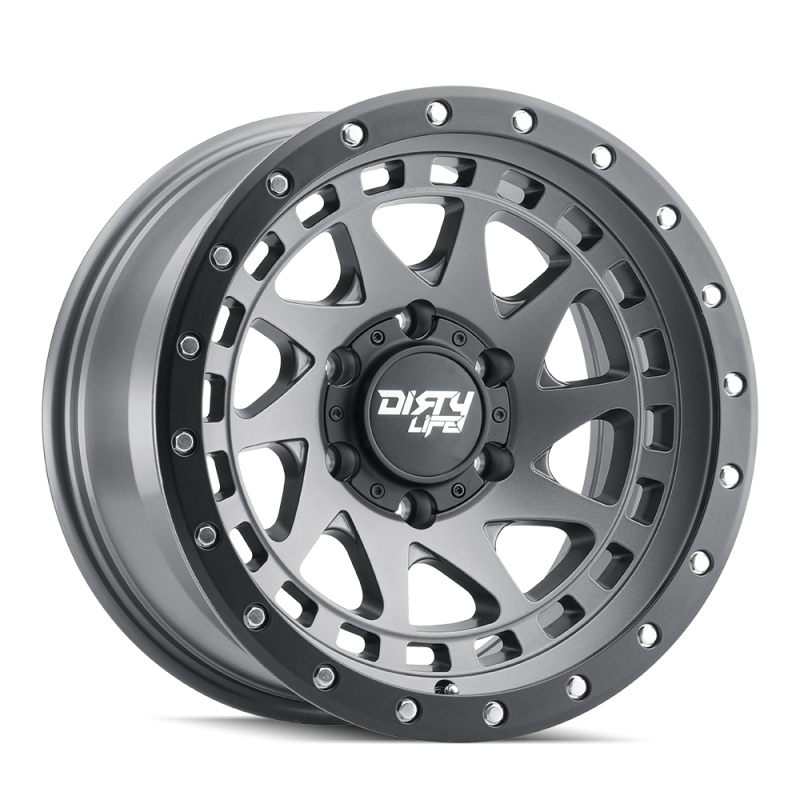 Dirty Life 9311 Enigma Pro 17x9/6x139.7 BP/-12mm Offset/106mm Hub Satin Graphite Wheel - Beadlock-thumbmail-2