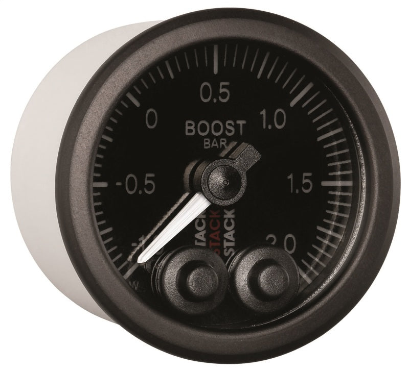 Autometer Stack 52mm -1 to +2 Bar (Incl T-Fitting) Pro-Control Boost Pressure Gauge - Black-thumbmail-3