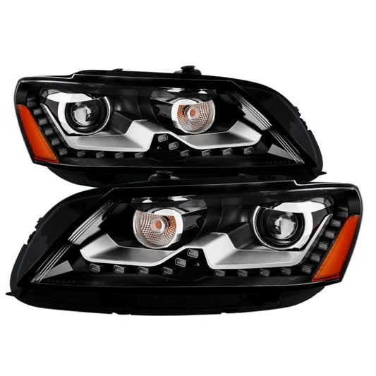 Xtune Volkswagen Passat 12-14 OE Projector Headlights Not Compatible w/ Hid Black PRO-JH-VP12-NA-BK
