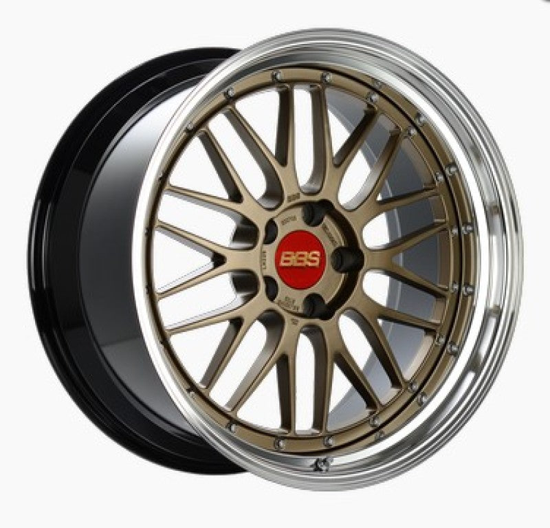 BBS LM 19x9.5 5x120 ET22 Satin Bronze Center/Bright Machined Lip/Blk Barrel Wheel -82mm PFS/Clip Req-thumbmail-1