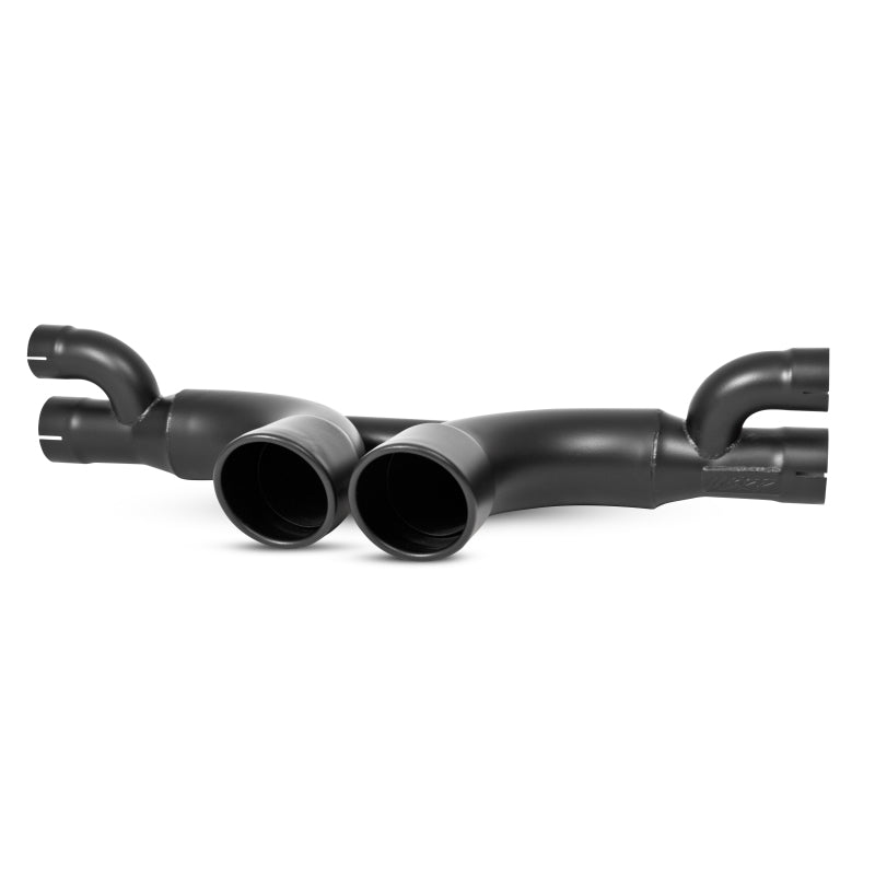 MBRP 14-15 Porsche GT3/GT3RS 3in Center Muffler Bypass 4in Tips - Black Coated-thumbmail-3