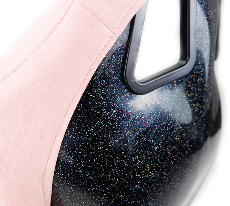 NRG FRP Bucket Seat Prisma Edition w/ Pearlized Back and Pink Alcantara (Medium)-thumbmail-9