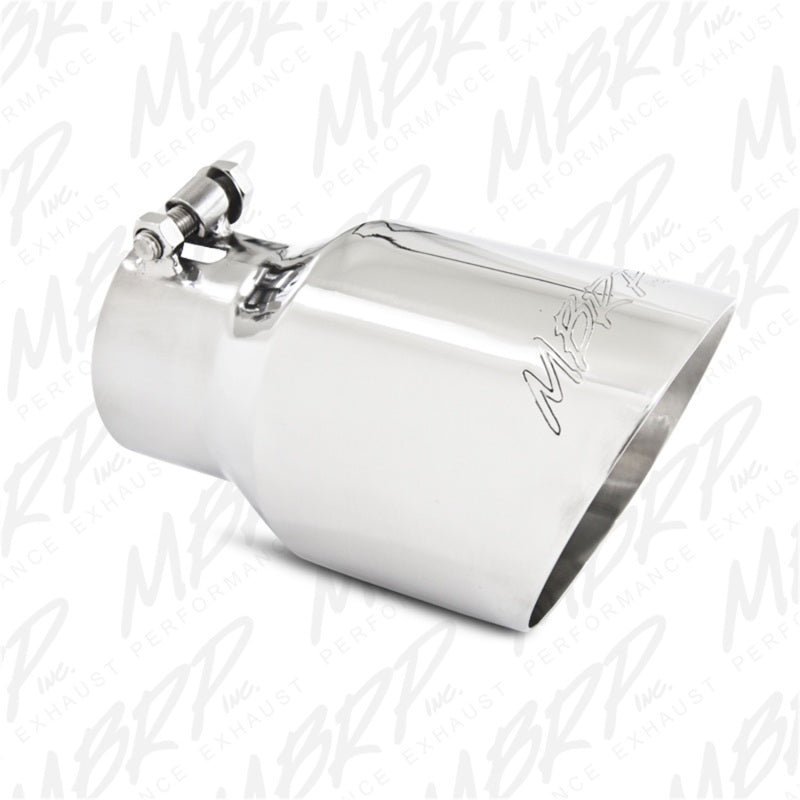 MBRP Universal Tip 4.5in O.D. Dual Wall Angled 3in inlet 8in length T304-thumbmail-2