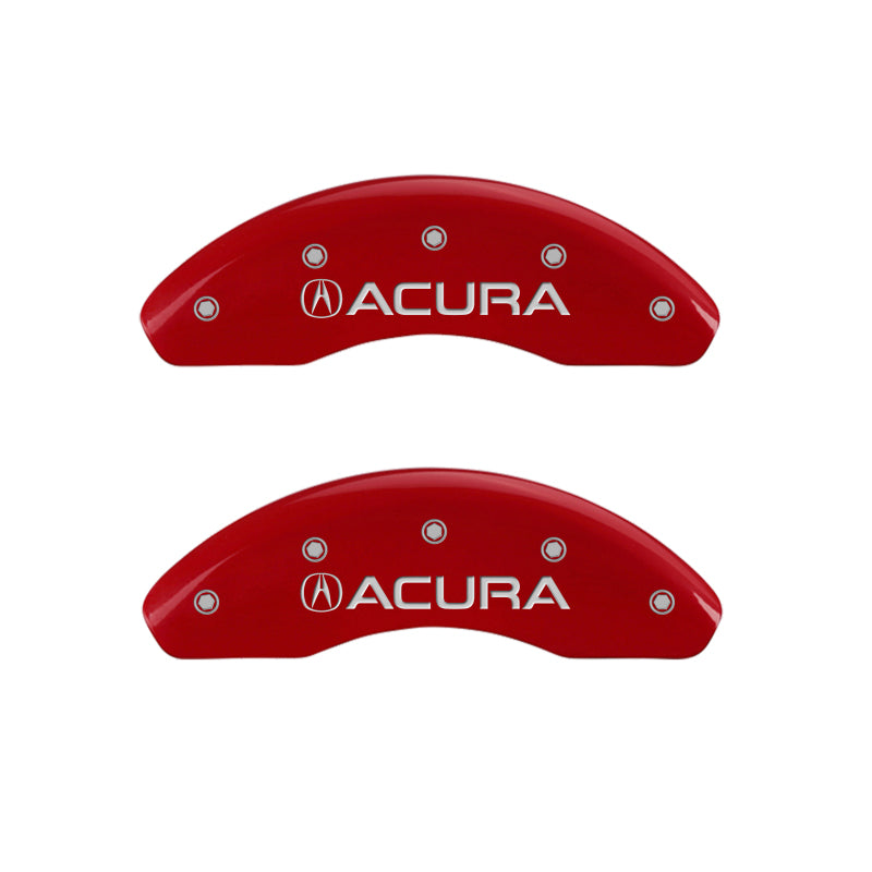 MGP 4 Caliper Covers Engraved Front Acura Engraved Rear NSX Red finish silver ch-thumbmail-3