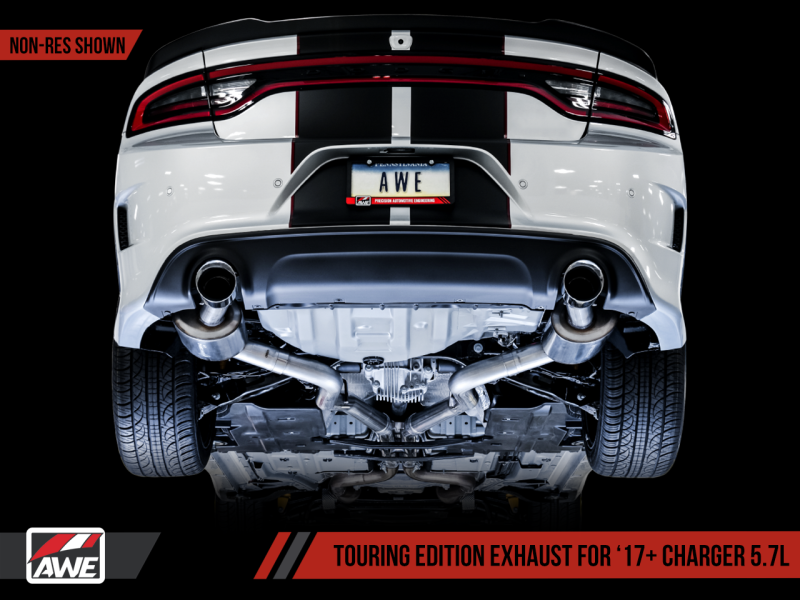 AWE Tuning 2017+ Dodge Charger 5.7L Touring Edition Exhaust - Non-Resonated - Chrome Silver Tips-thumbmail-9