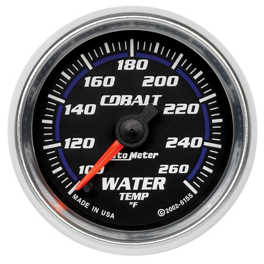 Autometer Cobalt 52mm 100-260 Deg F Electronic Water Temp Gauge