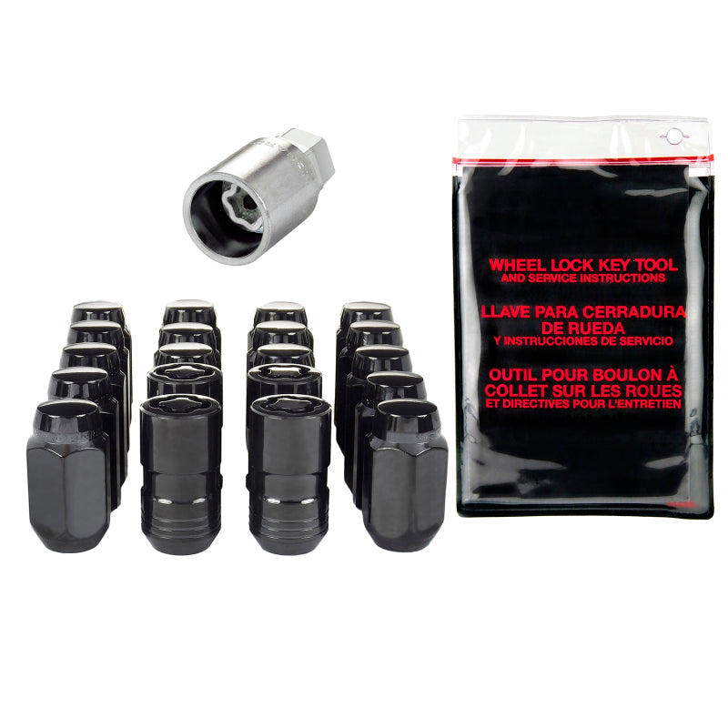 McGard 5 Lug Hex Install Kit w/Locks (Cone Seat Nut) M14X1.5 / 22mm Hex / 1.635in. Length - Black-thumbmail-8