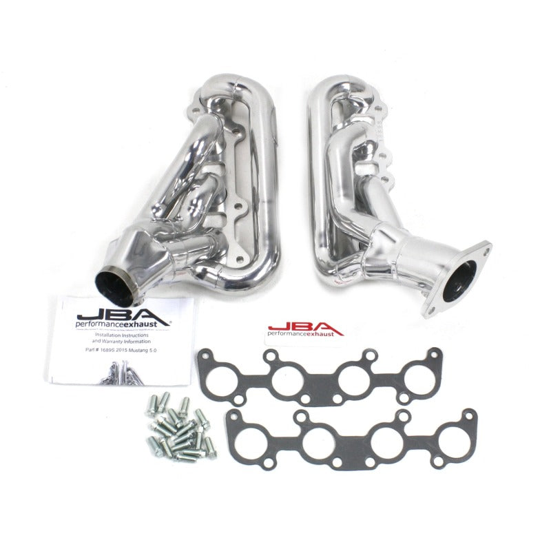 JBA 15-20 Ford Mustang 5.0L 1-3/4in Stainless Steel Silver Ceramic Shorty Header-thumbmail-2