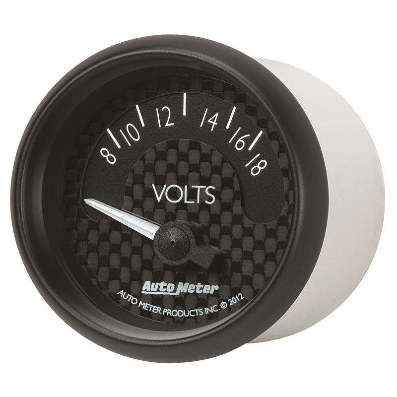 Autometer GT Series 52mm Short Sweep Electronic 8-18 Volts Voltmeter-thumbmail-6