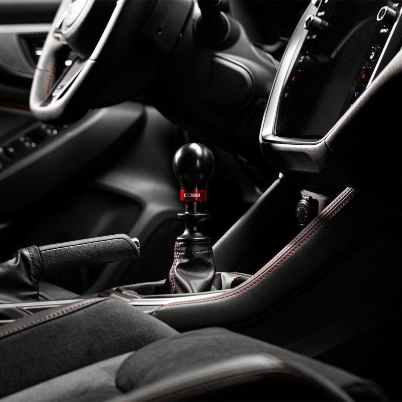 Cobb Subaru 6-Speed Weighted COBB Shift Knob - Black (Incl. Both Red + Blk Collars)-thumbmail-8