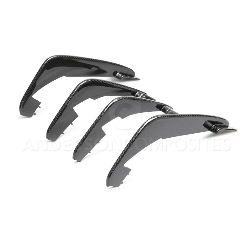 Anderson Composites 20-21 Chevrolet Corvette C8 Stingray Carbon Fiber Rear Diffuser Fins (Set of 4)-thumbmail-4