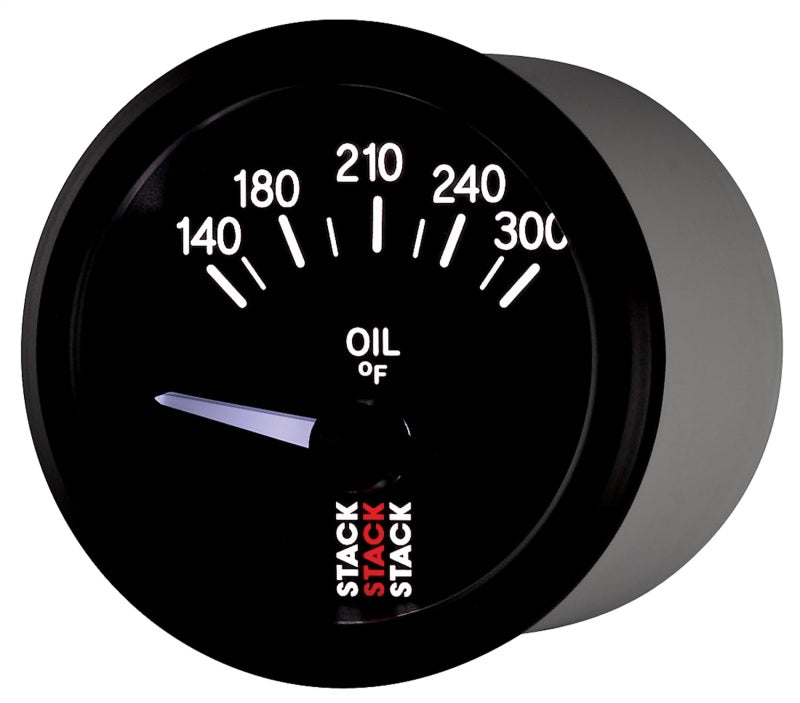 Autometer Stack 52mm 140-300 Deg F 1/8in NPTF Electric Oil Temp Gauge - Black-thumbmail-5