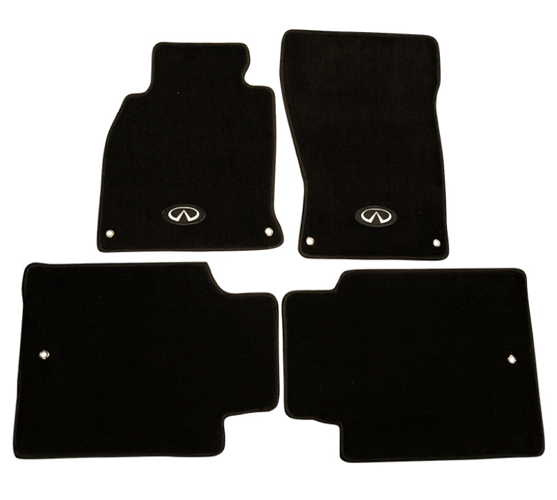 NRG Floor Mats - 13+ Infinity Q70 w/ Infiniti Emblem Logo (4 pieces)-thumbmail-1