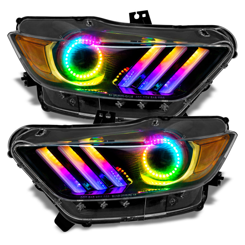 Oracle 15-17 Ford Mustang V6/GT/Shelby Dynamic DRL Upgrade w/ Halo Kit - ColorSHIFT - Dynamic-thumbmail-21