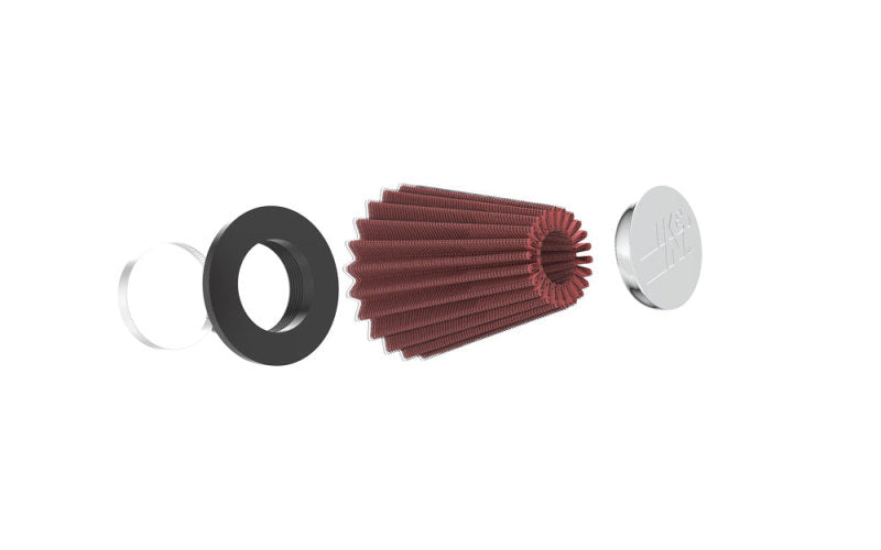 K&N Universal Chrome Filter 2.063in Flange ID x 3.5in Base OD x 2in Top OD x 4in H-thumbmail-19