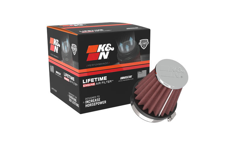 K&N Universal Chrome Filter 2 1/8 inch FLG / 3 inch Bottom / 2 inch Top / 3 inch Height-thumbmail-14