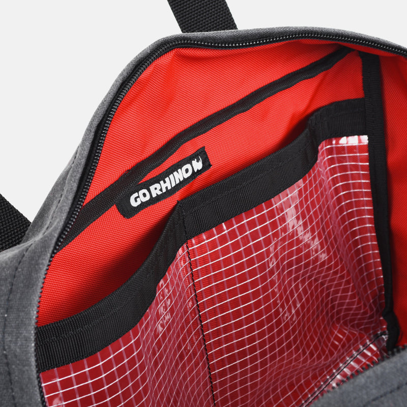 Go Rhino XVenture Gear Recovery Bag (7.5x11.5x18in. Closed) 12oz Waxed Canvas - Black-thumbmail-6
