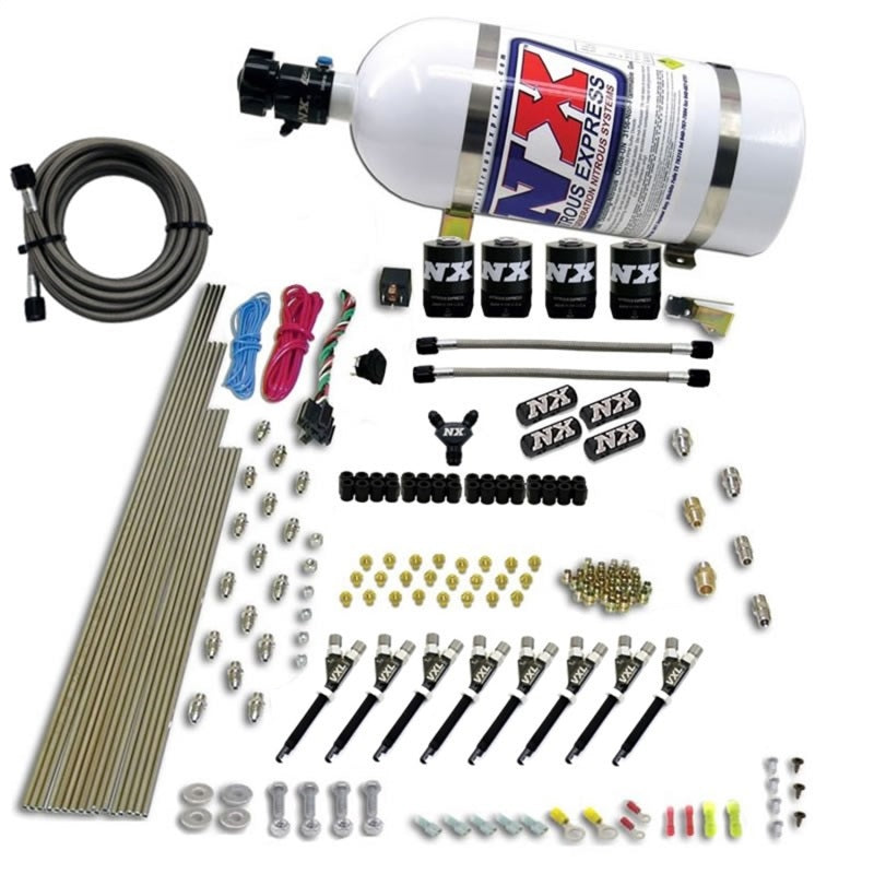 Nitrous Express 8 Cyl VXL EFI Direct Port 4 Solenoids Nitrous Kit (200-500HP) w/10lb Bottle-thumbmail-2