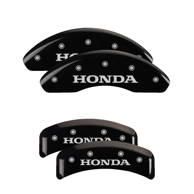 MGP 4 Caliper Covers Engraved Front & Rear Honda Black finish silver ch-thumbmail-3