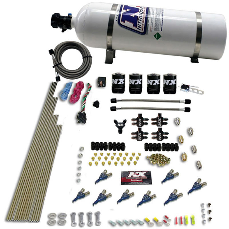 Nitrous Express 8 Cyl Alcohol Nitrous Kit (250-550HP) w/15lb Bottle-thumbmail-2