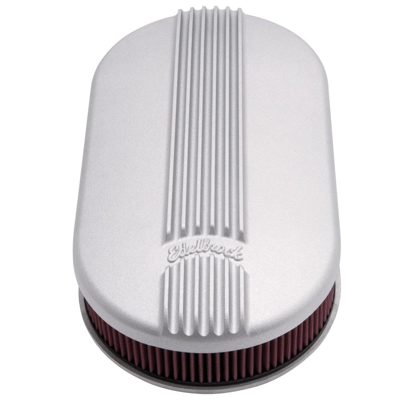 Edelbrock Air Cleaner Classic Series Oval Aluminum 17 5In X 9 35In X 4 45In Dual Carburetor-thumbmail-13