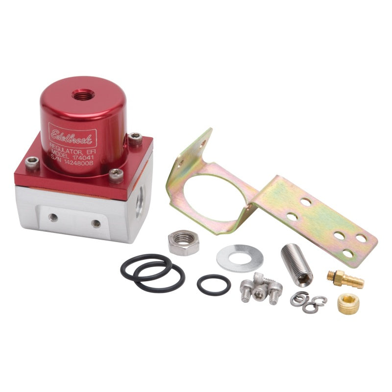 Edelbrock Fuel Pressure Regulator EFI 180 GPH 35-90 PSI -6 In/Out -6 Return Red/Clear-thumbmail-2