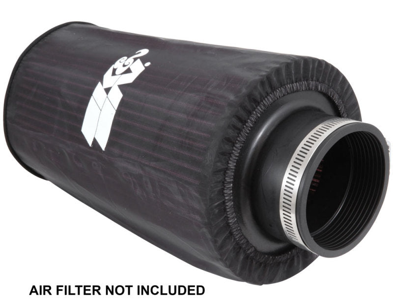 K&N Universal Round Tapered Filter Wrap - Black - 6in Base ID x 4.625in Top ID x 9in Height-thumbmail-2